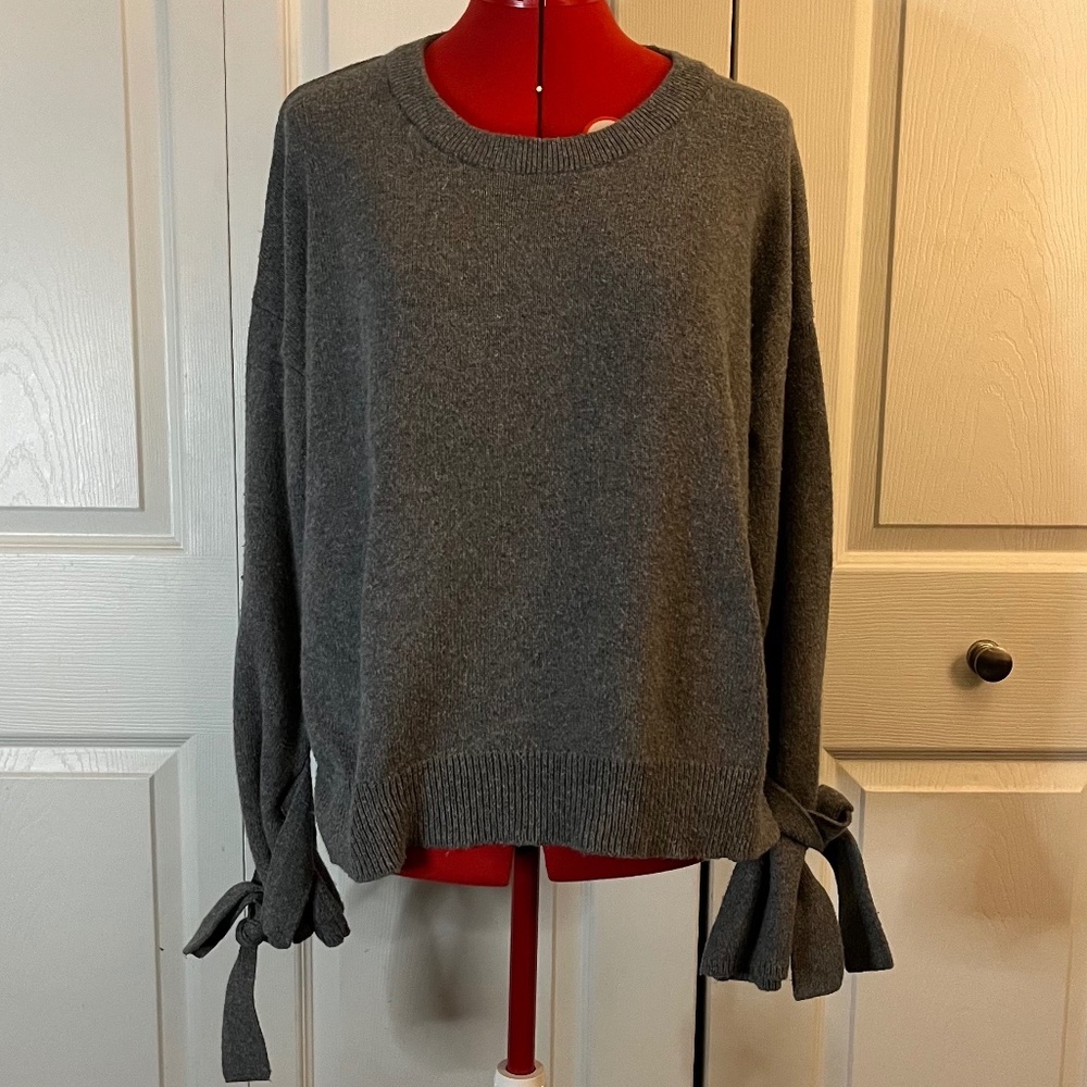 Madewell Tie-Cuff Pullover Sweater M